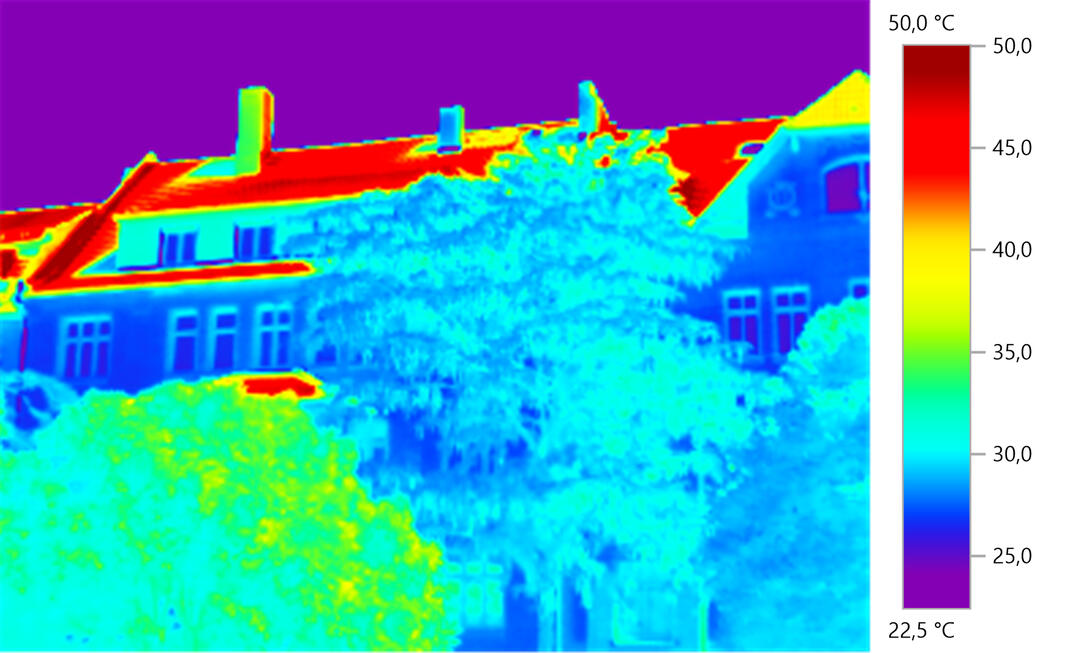 Thermografieaufnahme an einem normalen Hitzetag Bild: Toralf Keilholz/Stadtverwaltung Erfurt